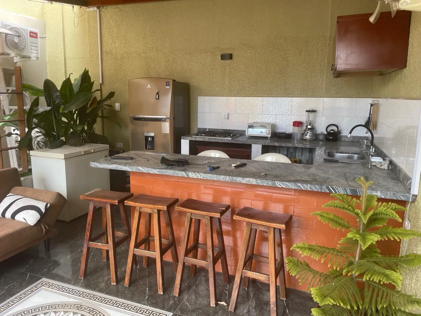 La encimera de la cocina